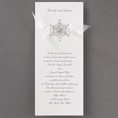 Christmas Wedding Invitations with snowflake