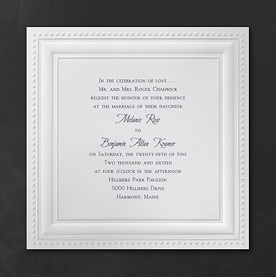 Embossed Invitations