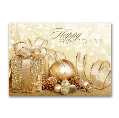Holiday Greeting Cards Gold