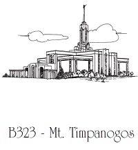 Mt. Timpanagos LDS Wedding Napkins