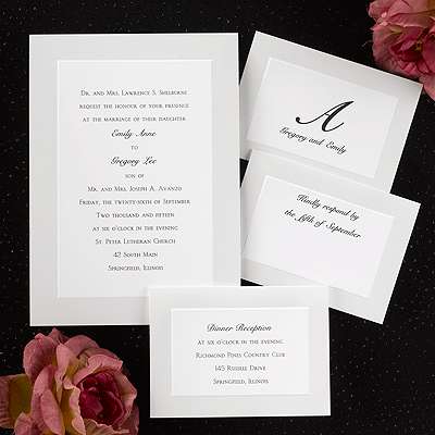 Pearl Frame Wedding Invitation