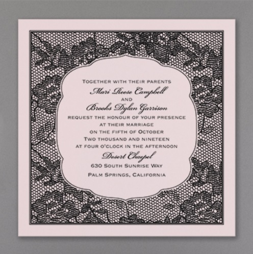 Pink Wedding Invitation