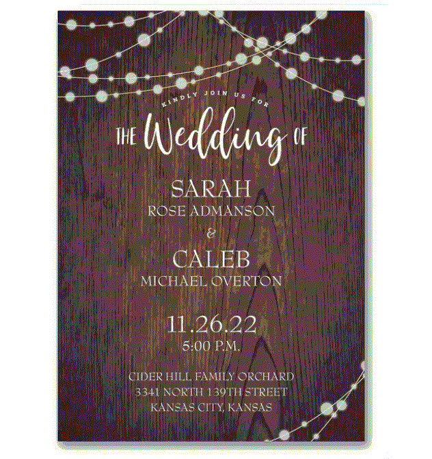 Rustic Invitation for Wedding