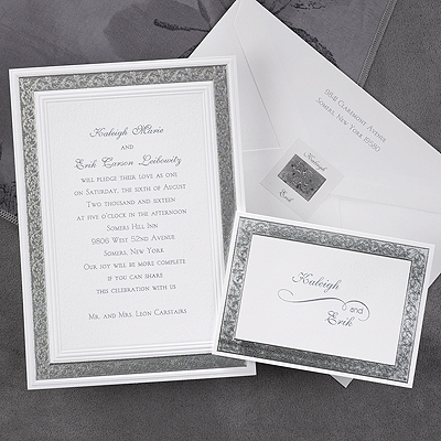 Silver Wedding Invitation