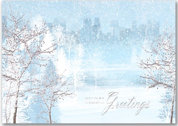 Snowy City Christmas cards