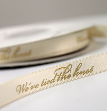 We've Tied The Knot Wedding Favor Ribbon
