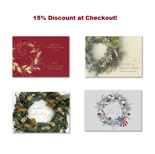 Wreath Christmas Cards